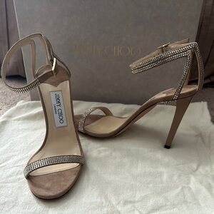 Jimmy Choo Beige Strappy Heels